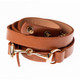 13mm Women's Brown Leather Waist Belt with Stylish Gold Hook Clasp Fully Adjustable Beautiful Fashion Accessory for Casual Formal & Western Outfits